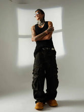 Men's Camo Multi-Pocket Cargo Pants Woman Sweatpants