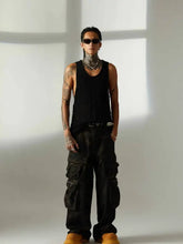 Men's Camo Multi-Pocket Cargo Pants Woman Sweatpants