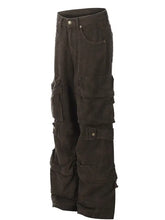 Men's Camouflage Cargo Wide Leg Pants Woman Sweatpants
