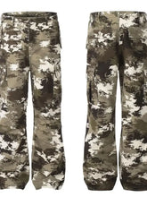 Men's Camouflage Cargo Wide Leg Pants Woman Sweatpants