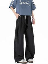 Men's Casual Wide Leg Drawstring Pants Woman Sweatpants