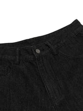 Men's Distressed Camo Trim Denim Bermuda Shorts Denim Shorts