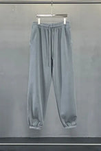 Mens drawstring joggers in grey with elastic waistband