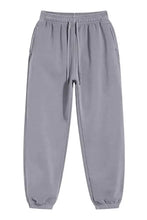 Mens drawstring joggers in grey with elastic waistband