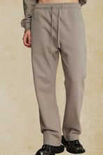 Men's Drawstring Loose Fit Pants Gray Woman Sweatpants