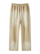 Men's Drawstring Loose Fit Pants Khaki Woman Sweatpants