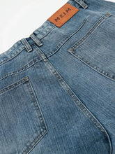 Men's Floral Trim Wide Leg Denim Shorts Denim Shorts