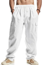 Men's Full Size Drawstring Pants with Pockets Plus Size White Woman Sweatpants