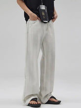 Men’s light-wash denim wide-leg jeans with relaxed fit and rolled cuffs in full size plus size options