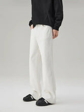 Men’s white full size wide leg casual jeans featuring a clean minimalist design for wide leg casual wear