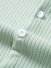 Men's Mint Green Corduroy Short Sleeve Shirt and Shorts Set Mens Sets