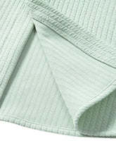 Men's Mint Green Corduroy Short Sleeve Shirt and Shorts Set Mens Sets