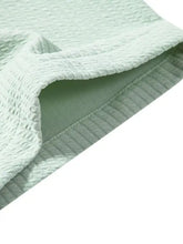 Men's Mint Green Corduroy Short Sleeve Shirt and Shorts Set Mens Sets