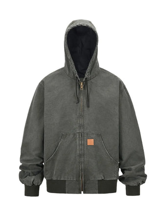 Men's Olive Green Hooded Bomber Jacket Army Green