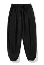 Men's Plus Size Drawstring Loose Fit Pants Black Woman Sweatpants