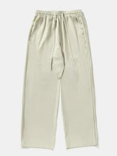 Light olive green mens plus size loose fit pants with drawstring waist