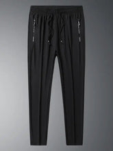 Mens plus size black athletic drawstring pants with pockets