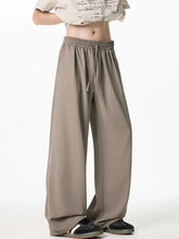 Mens plus size drawstring wide leg khaki pants