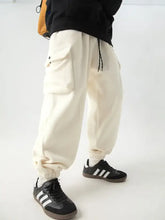 Men's Plus Size Elastic Waist Joggers with Pockets Woman Sweatpants