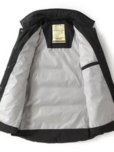 Men’s plus size black and silver quilted padded snap down jacket with quilted interior lining machine wash cold