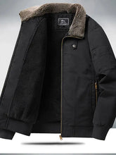 Men’s plus size black sherpa lined bomber jacket with gold-tone zippers and ribbed cuffs for cold weather