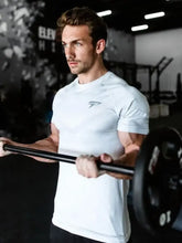 Mens Plus Size Short Sleeve Reebok T-Shirt with Black Barbell Design