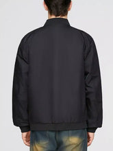 Men’s plus size black bomber jacket with smooth matte finish and ribbed cuffs zip up lightweight outerwear