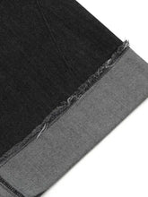 Men's Raw Hem Denim Bermuda Shorts with Contrast Cuffs Denim Shorts