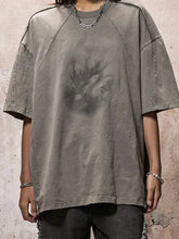Men's Round Neck Half Sleeve T-Shirt Gray Mens Tops