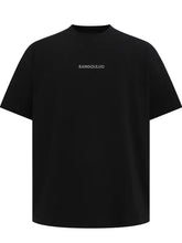 Mens round neck short sleeve mock neck t-shirt in black