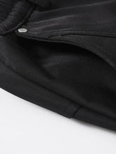 Men's Slim Straight Pants with Ruched Detail Woman Sweatpants