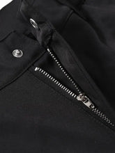 Men's Slim Straight Pants with Ruched Detail Woman Sweatpants