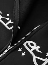 Men's Star Embroidery Zip Up Hoodie Mens Tops