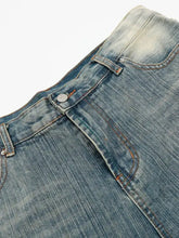 Men's Wash Wide-Leg Denim Shorts Denim Shorts