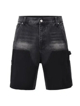Men's Washed Cargo Denim Shorts Dark Denim Shorts