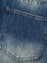 Men's Washed Denim Bermuda Shorts Denim Shorts