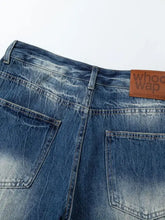 Men's Washed Denim Bermuda Shorts Denim Shorts