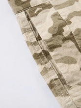 Men's Wide Leg Camo Print Cargo Pants Woman Sweatpants