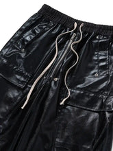 Men's Wide Leg Cargo Pants with Drawstring Waist Woman Sweatpants