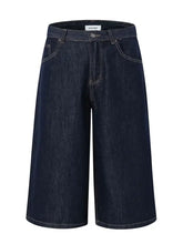 Men's Wide-Leg Denim Shorts Royal Blue Denim Shorts