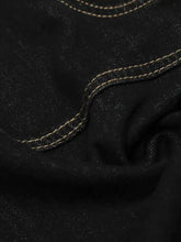 Men's Wide-Leg Denim Shorts with Contrast Stitching Denim Shorts