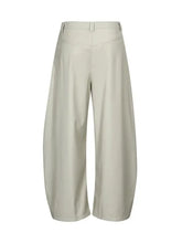 Light beige mens wide leg pants with balloon style