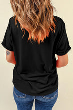 Merry and Bright Black Graphic T Shirt for Women