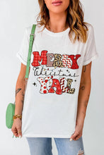 Merry Christmas Yall White Graphic Tee for Women