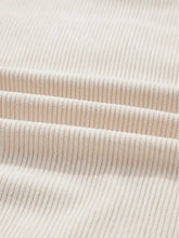 Cream-colored corduroy merry little thing corded letter graphic ribbed sweatshirt with soft texture machine wash cold