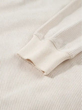 Cream-colored corduroy long-sleeved merry little thing ribbed sweatshirt with ribbed cuffs machine wash cold