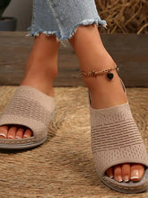 Mesh Open Toe Sandals Ivory Woman Slippers