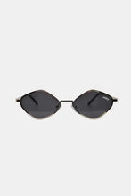 Metal Frame Geometric Sunglasses with Silver Diamond-Shaped Design Black One Size Sunglasses