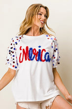 Metallic Letter Spangle Raglan Puff Sleeve Top for Women OFF WHITE