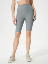 Millennia High Waist Active Shorts in grey seamless soft fabric